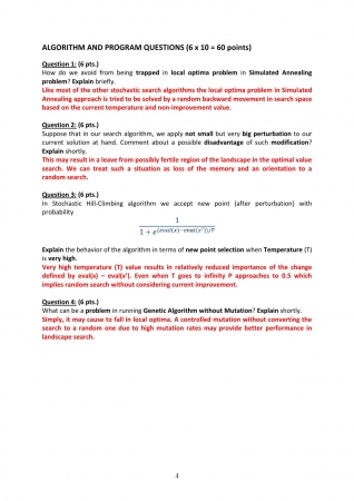 Natural Computing Midterm Exam Questions