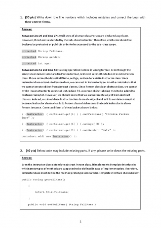 Object Oriend Programing 4.Quiz Questions and Solutions
