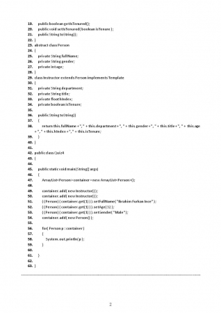 Object Oriend Programing 4.Quiz Questions and Solutions