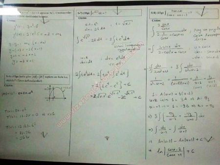 Matematik-1 Final Soruları ve Çözümleri- Müh. Fakültesi