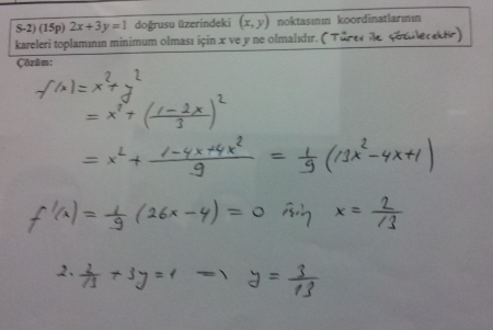 Matematik -1 Final Soruları - Teknoloji Fakültesi