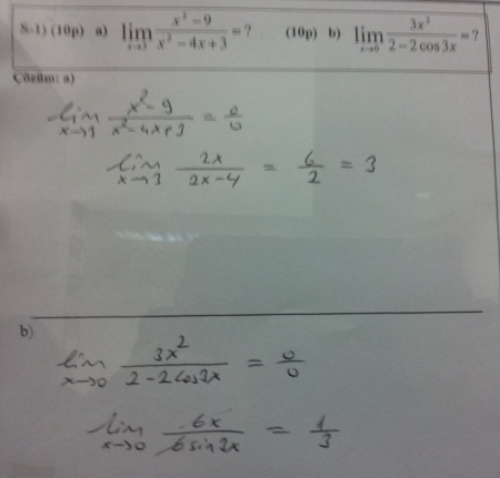 Matematik -1 Final Soruları - Teknoloji Fakültesi