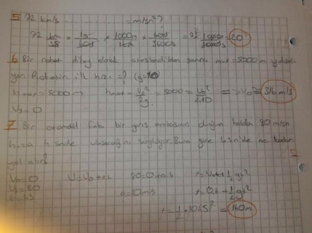 Fizik -1 Final Çalışma Soruları ve Çözümleri