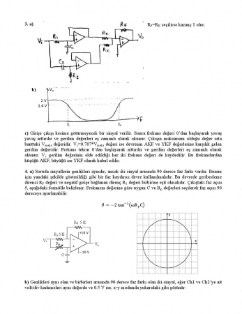 Elektronik Lab 2 Bütünleme Soru ve Cevapları 2014