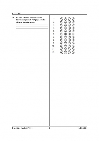 Açık Kaynak İletişim Sistemleri Final Soruları 2013