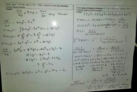 Mühendislik Matematiği Mazeret Sınav Soruları ve Cevapları - 2015