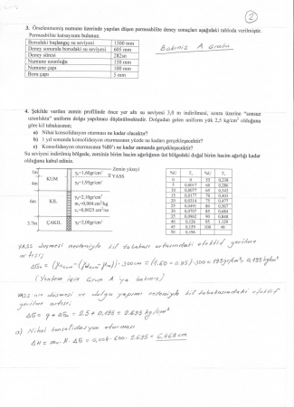 Zemin Mekaniği -1 Final Soruları ve Cevapları (B Grubu)
