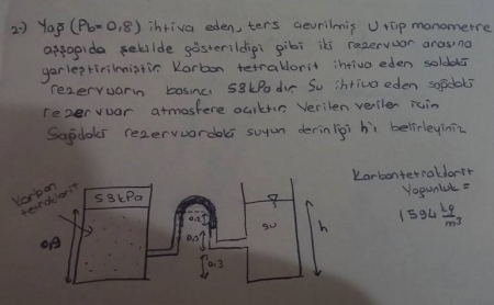 Akışkanlar Mekaniği -1 Final Soruları - 2016