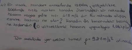 Akışkanlar Mekaniği -1 Final Soruları - 2016