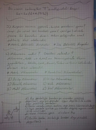 Endüstriyel Ölçme Tekniği Final Çalışma Soruları ve Cevapları