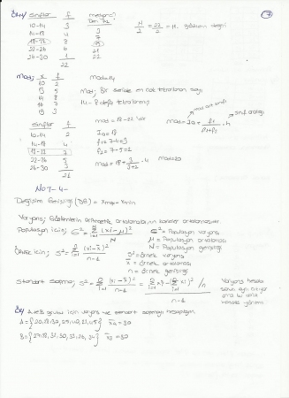 İstatistik Ders Notları