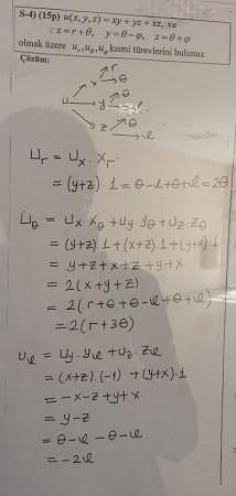 Matematik -2 Vize Soruları ve Çözümleri - 2015