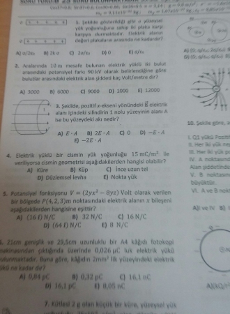 Fizik -2 Vize Soruları - 2016