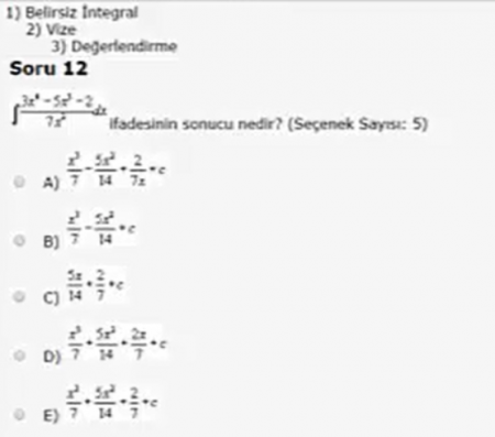 Matematik Vize Soruları Çözebilecek ?