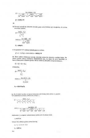 Isı Transferi Dersi Vize Soruları ve Çözümleri