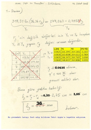 Isı Transferi Dersi Bütünleme Soruları ve Cevapları