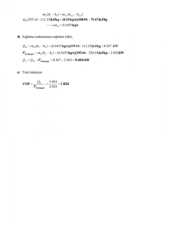Termodinamik -2 Final Soruları ve Çözümleri - 2015
