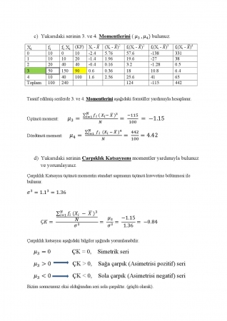 İstatistik Dersi Vize Soruları ve Çözümleri - A Grubu