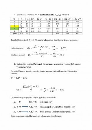 İstatistik Dersi Vize Soruları Ve Çözümleri - B Grubu