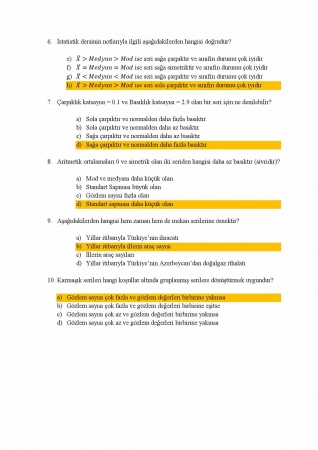 İstatistik Dersi Vize Soruları Ve Çözümleri - B Grubu