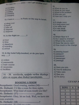 İngilizce -2 Final Soruları ve Cevapları