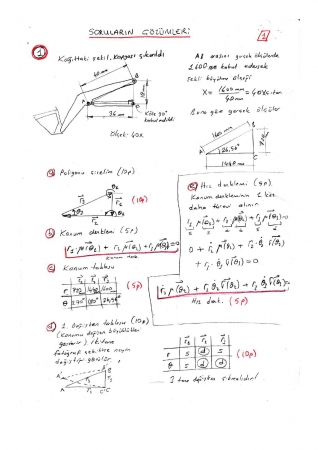 Mekanizma Tekniği Final Soruları Ve Cevapları