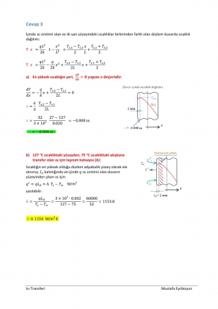 Isı Transferi Dersi Vize Soruları 2010
