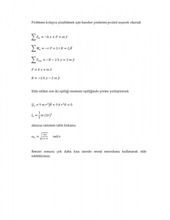 Mekanik Titreşimler Vize Soruları ve Cevapları