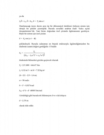 Mekanik Titreşimler Vize Soruları ve Cevapları