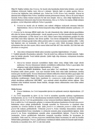 Roma Hukuku -1 Final Soruları ve Cevapları