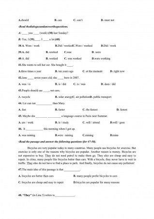 Abant İzzet Baysal Üniversitesi İngilizce -2 Muafiyet Soruları