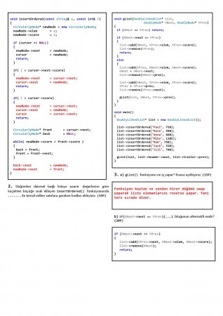 Veri Yapıları Dersi Vize Soruları ve Cevapları - 2015