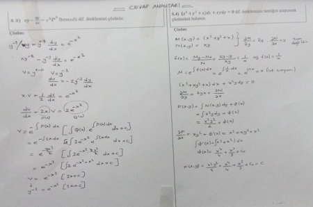 Mühendislik Matematiği Final Soruları - Teknoloji Fakültesi