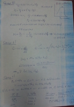 Termodinamik -1 Vize Soruları ve Çözümleri - 2016