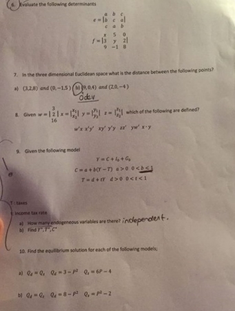 Lineer Cebir Dersi Final Çalışma Soruları
