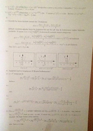 Matematik -1 Vize Soruları Ve Cevapları