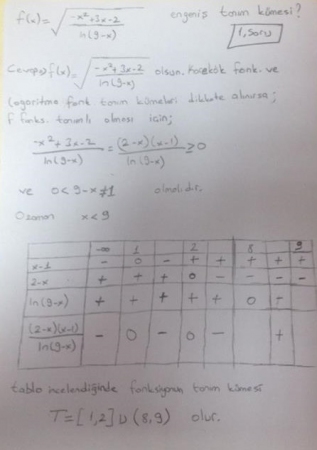 Matematik -1 Vize Soruları Ve Cevapları