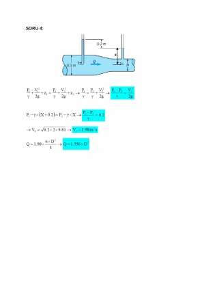 Akışkanlar  Mekaniği Vize Soruları ve Cevapları