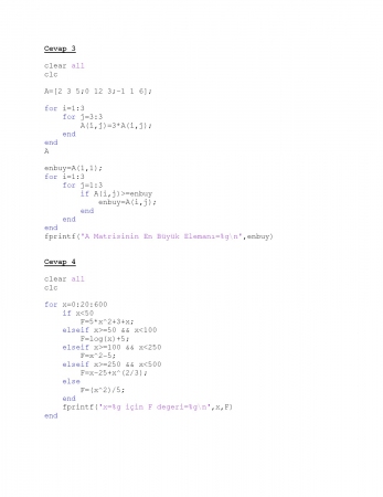 Bilgisayar Programlama Dersi Vize Cevapları