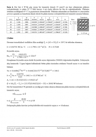 Isı Transferi -1 Final Soruları Ve Cevapları
