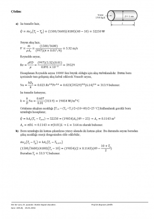 Isı Transferi -1 Final Soruları Ve Cevapları