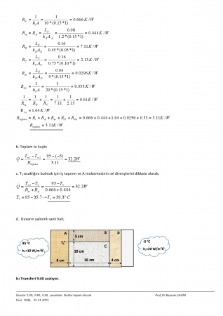 Isı Transferi -1 Vize Soruları Ve Cevapları