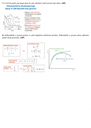 Malzeme Bilimi Bütünleme Soruları ve Cevapları