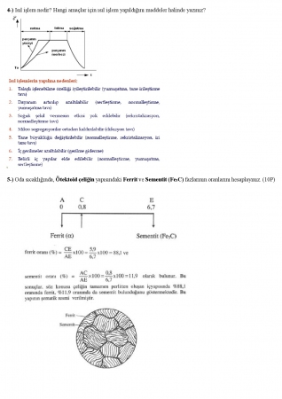 Malzeme Bilimi Final Soruları ve Cevapları