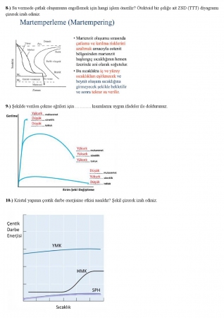 Malzeme Bilimi Final Soruları ve Cevapları