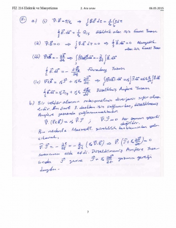 Elektrik ve Manyetizma 2. Vize Soruları ve Cevapları