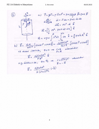 Elektrik ve Manyetizma 2. Vize Soruları ve Cevapları
