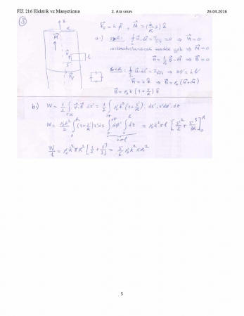 Elektrik Ve Manyetizma 2. Vize Soruları Ve Cevapları -2016