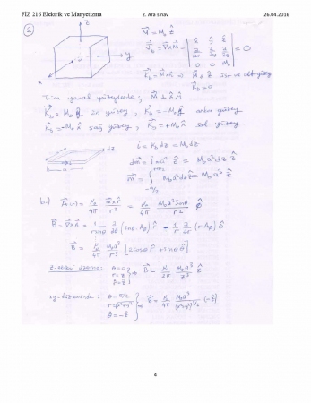 Elektrik Ve Manyetizma 2. Vize Soruları Ve Cevapları -2016