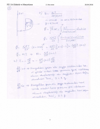 Elektrik Ve Manyetizma 2. Vize Soruları Ve Cevapları -2016